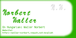 norbert waller business card